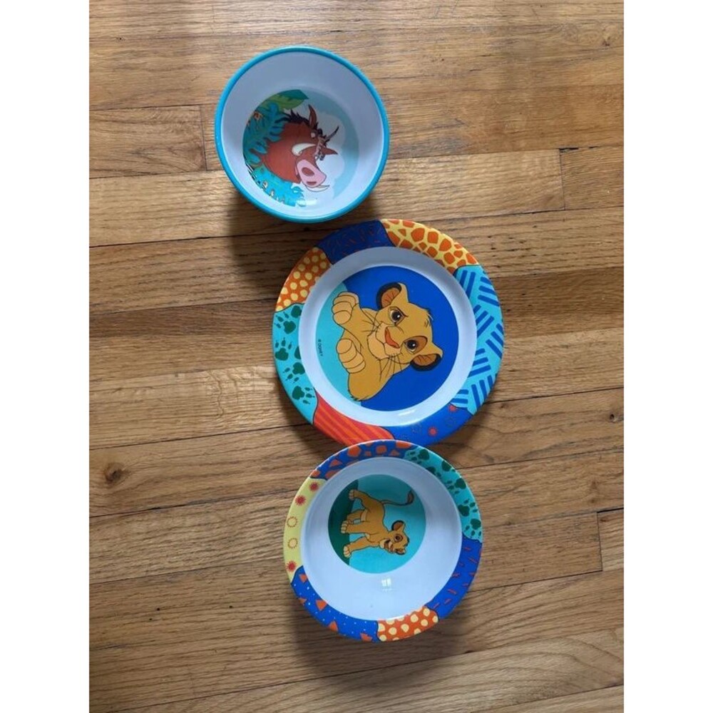 Vintage lion king melamine ships toddler set